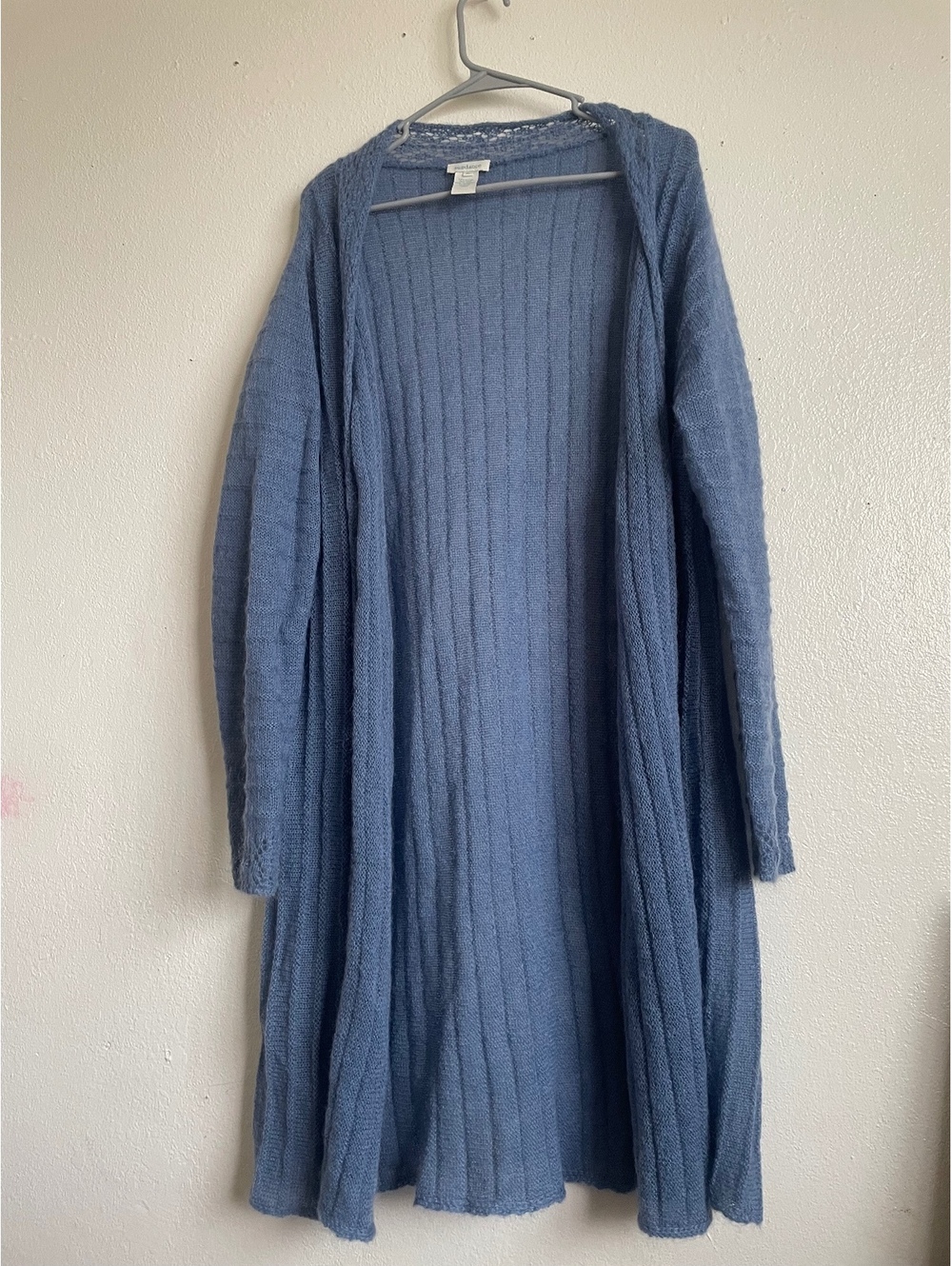 Sundance wool kid mohair duster periwinkle Open Front Knit Cardigan fairycore xl